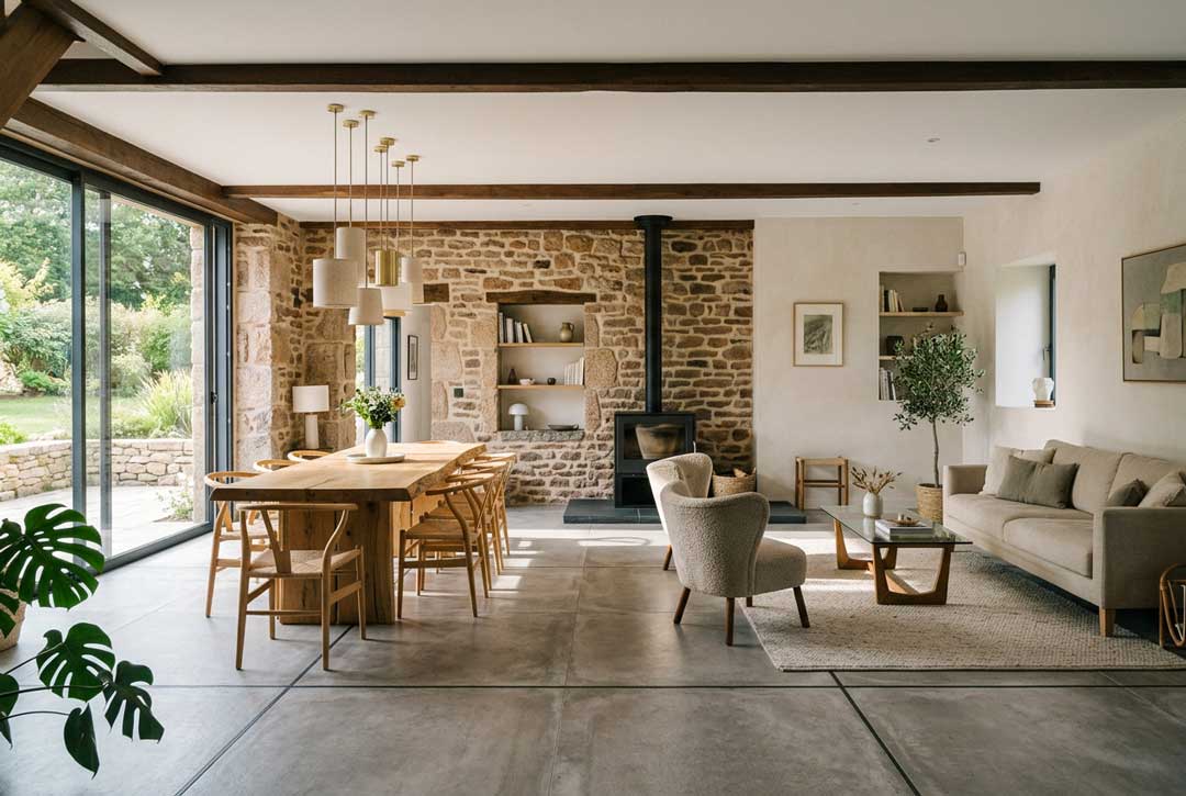 maison bretonne carrelage moderne type magasine maison